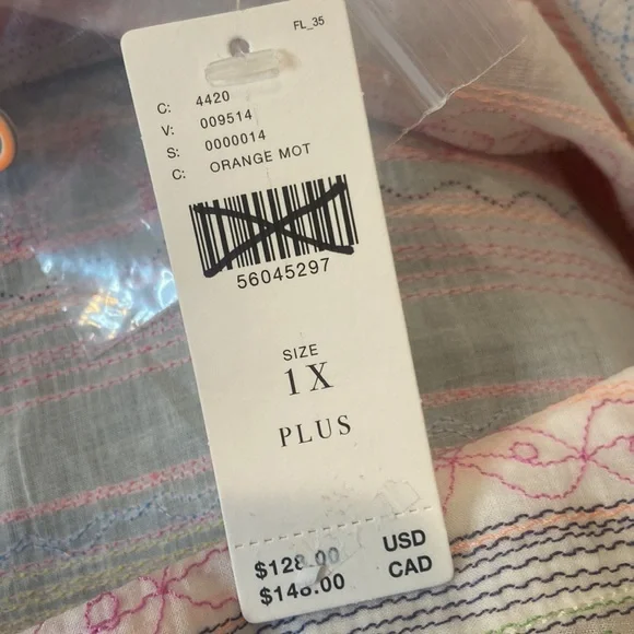 NWT By Anthropologie Letty Neon Embroidered Top - Picture 5 of 5